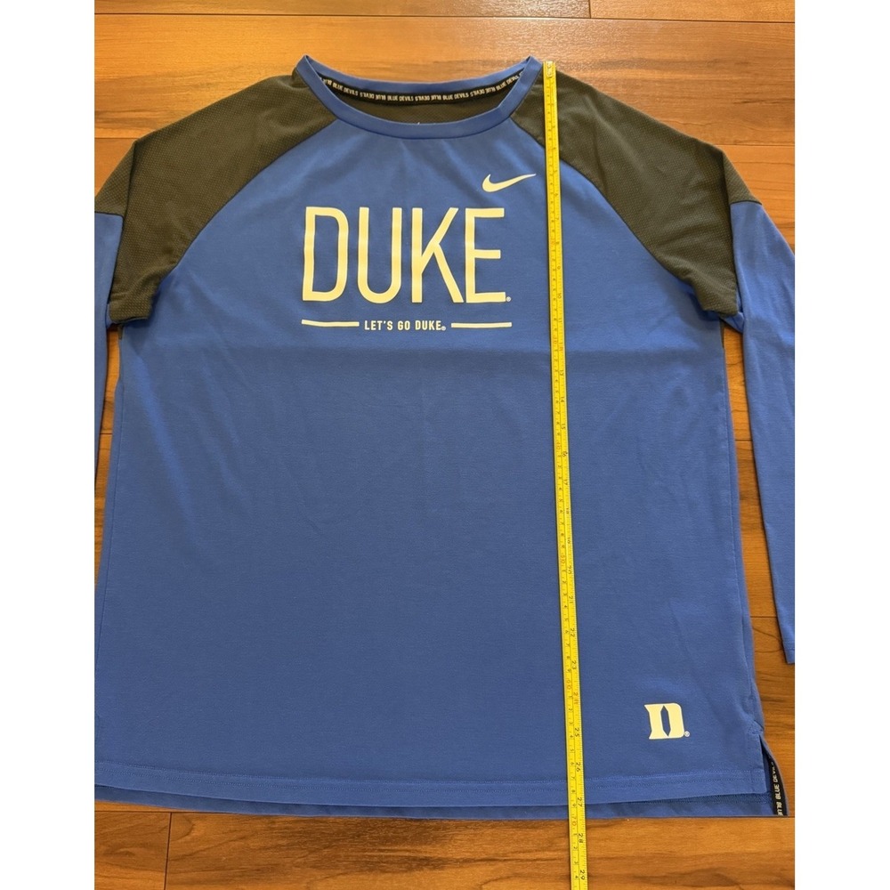 Nike Duke Blue Devils University Long Sleeve Shirt NCAA Black Men's Size Large L - Picture 9 of 12